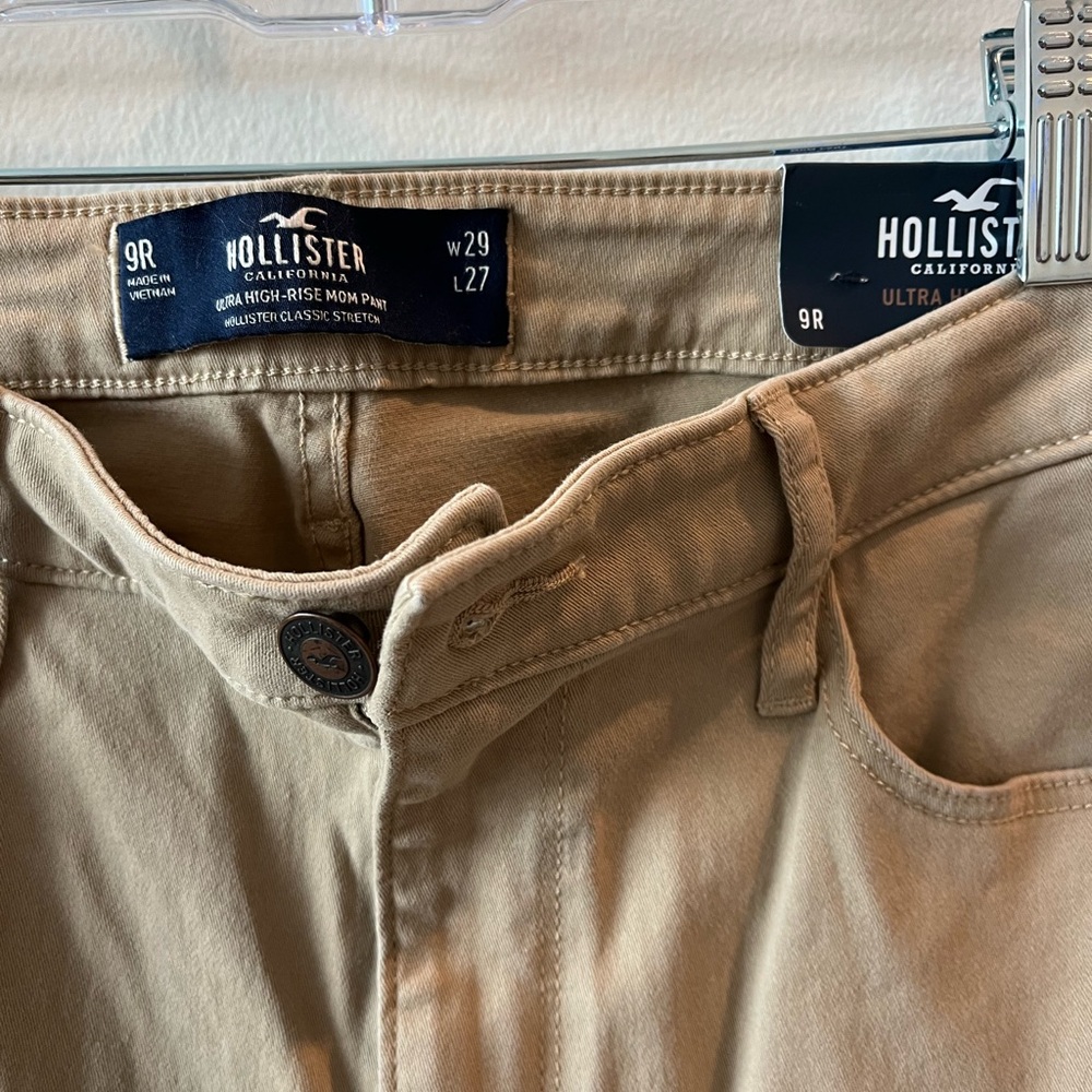 🆕 NWT Hollister Women’s Ultra High Rise Mom Khaki Pants Size 9 Sku#B2 - Picture 5 of 6